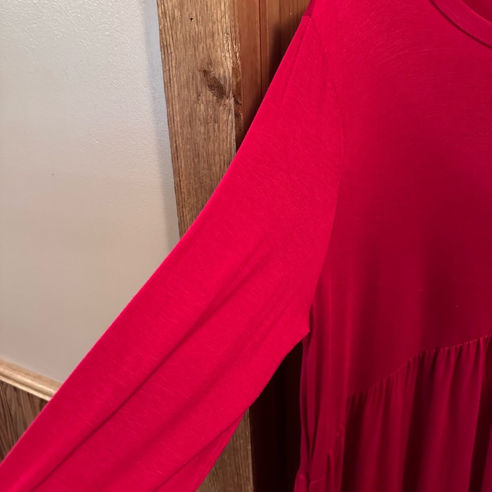 Beautiful red tiered dress